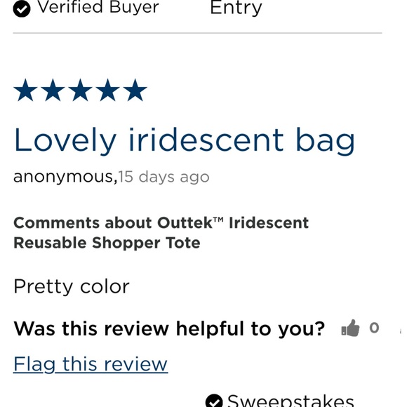 Fold-Up Shopping Bag Tote, Reusable, By Out-Tech, Folds to 4 1/4 x 4 1/4” Square - Picture 9 of 12